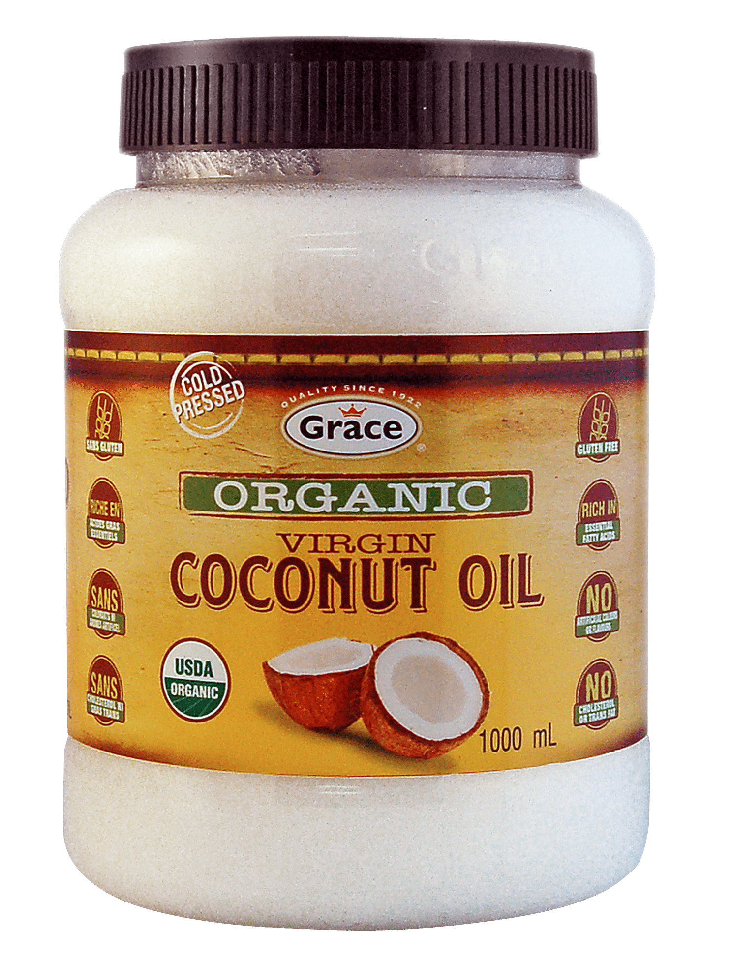 grace organic virgin coconut oil 1L