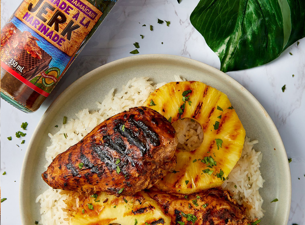 Jerk Chicken with Hawaiian Pineapple Coconut Rice M