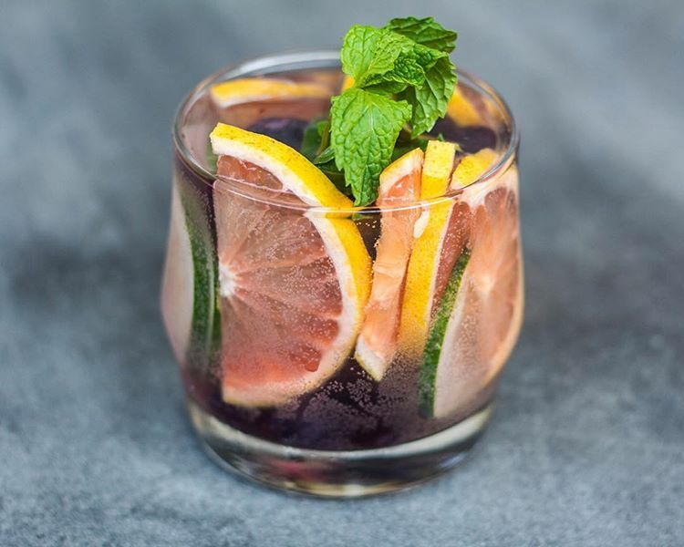 coconut water kefir with fruit