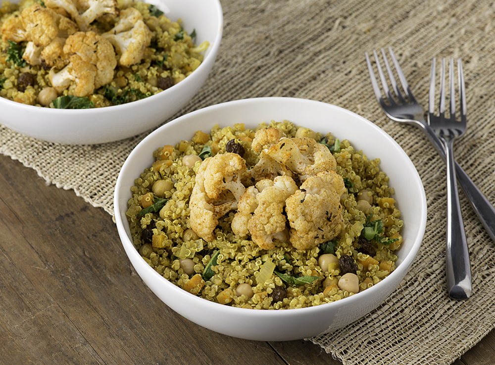 Curry Quinoa with Kale & Cauliflower