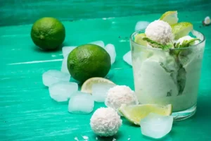 frozen tropical coconut mojito